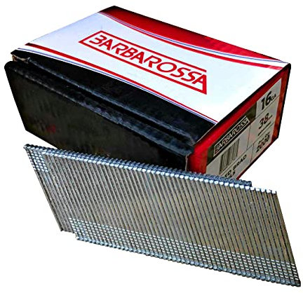 Barbarossa Angled Finish Nails | 2nd Fix Brad Nails (38mm Angled - Galvanised)