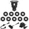 ledscom.de LED Bodeneinbauleuchte ATRIA für außen, IP65, schwarz, rund, 40mm Ø, warmweiß 10er Set