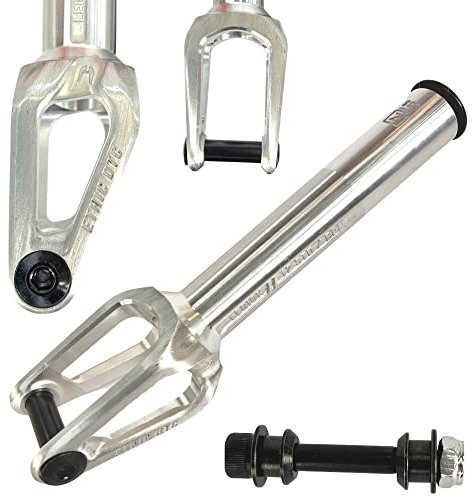 Fantic26 Autocollant + Ethic DTC Legion V2 Scooter Fork Trick Scooter Fourche de rechange (12STD SCS Argent)