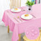 DWCN Rosa Tischdecke 130x160cm Fleckschutz Abwaschbar Tischwäsche Wasserdicht Tischtuch für Esszimmer, Garten, Party, Hochzeiten oder Haushalt