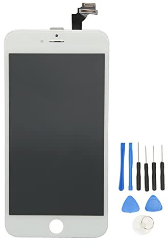 for iPhone 6 Plus Screen Replacement White, 5.5 inch Mobile Phone LCD Touch Screen Digitizer Assembly Complete Display for A1522 A1524 A1593, with Repair Tool Set