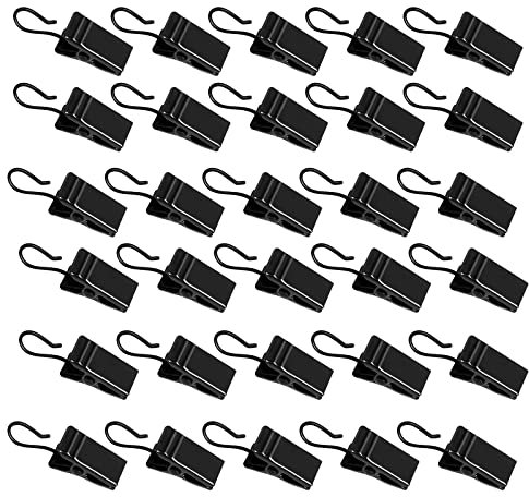 50 Stück Klammern mit Haken,Metall Gardinen Hängenden Haken,Gardinen Metall Klammern mit Haken,Edelstahl Metall Vorhang Clips mit Haken,gut für zu Hause ,Weihnachtsschmuck, Handtücher, Vorhänge, Fotos