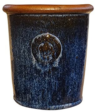TucanoHamburg Blumentopf, Modell Krone blau 25x27cm, frostfest