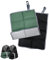 AIMEKE® 2 Pezzi Tappetino Pieghevole, Cuscino Stadio Gomma Piuma con 2 Borsa Portaoggetti, per Picnic, Escursioni, Campeggio (Nero e Verde)