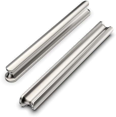 9BUILD 10 Stück Schrankgriffe Gebürsteter Nickel Lochabstand 128mm Griffe für Küchenschränke Möbelgriffe Küchengriffe griffe möbel Küchenschrank Schranktürgriffe EU0032