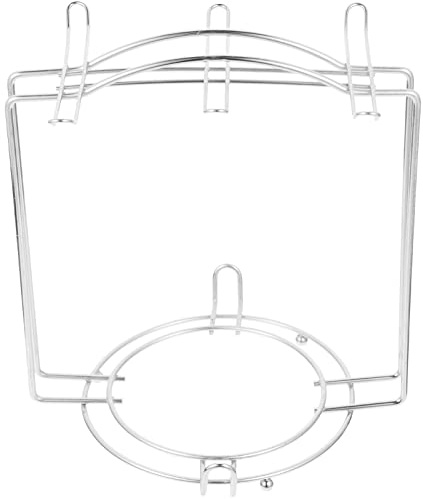 Luxshiny Coffee Cup Holder Iron Tea Cup Rack Stand for Counter 6 Hooks Tea Cup Display Rack Saucer Stand Holder Teacup for China Coffee Mug Organizer Silver