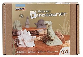 Glorex 62704012 - Giess Bastelset, Dinosaurier, enthalten sind Materialien für 2 Dinos