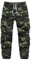APTRO Herren Cargo Hose Camouflage Hose Elastische Taille Arbeitshose Lange Baumwolle Leichte Hose mit 8 Tachen LT42 Camo Grün L