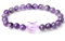 XIANNVXI Amethyst Katzen Armband Damen Katze Kristalle Katzen Geschenke für Frauen Kawaii Cute Lila Perlen Armbänder 8mm