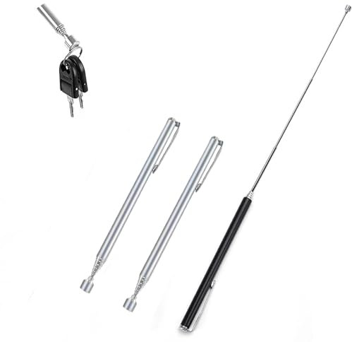 KAIAIWLUO Magnetic Magnetische Teleskopstab,3 PCS Telescopic Magnetheber Ausziehbar Magnet Ausziehbar Teleskop Magnetstab Magnetstift Metallteilen Münzen Schrauben Magnetstab Extending to 26 Inch