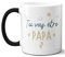 DECOHO - Mug Magique tu vas être papa - 33 cl, céramique - Imprimé en France - Blanc