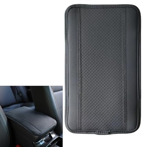 Bkemkri Cuscino per Bracciolo Auto in Pelle Copertura Centrale per Bracciolo, Accessori Confortevoli per Seggiolini Auto Copertura Console Centrale per la Maggior Parte Delle Automobili, Moto e SUV