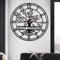 Large Tree of Life Clock Metal Black Wall Clock Big Wall Clock Home Decor Living Room Wall Clocks with Numbers Silent Mid-Century Clock Modern Family Tree Decoration Wall /24 Inch Autumn