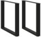 vidaXL Couchtischbeine U-Form 2 Stk. Schwarz 80x(72-73) cm Stahl, Tischbein, Tischbein Metall, Esstischbein, Möbelbein, Schreibtischbein