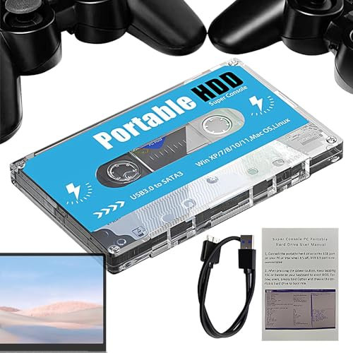 Console per videogiochi su disco retrò - Stick per videogiochi plug and play | Oltre 60.000 giochi integrati, 70 emulatori classici | Uscita 4K ad alta definizione per TV, PC e laptop: esperienza