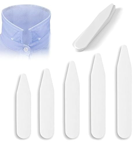 SGERUFZ 50er Set Kragenstäbchen Für Herrenhemden, Hemdkragen Einsatz Herren, Kragenverstärker Aus Stäbchen Für Einen Perfekten Sitz Des Hemdkragens (In 5 Größen)