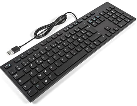 Dell KB216 FRENCH Slim Office Multimedia Keyboard BLACK