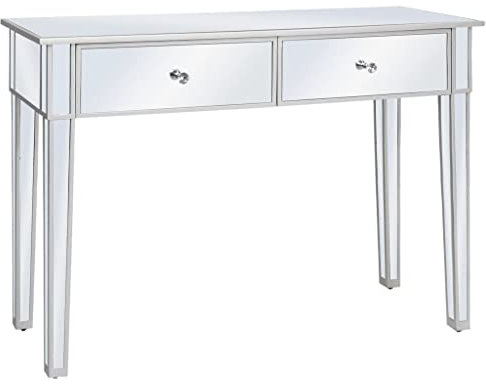 Générique Table Console Miroir MDF et Verre 106,5 x 38 x 76,5 cm,Tables,Tables Basses et Tables d'appoint,Tables d'appoint-246660
