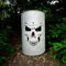 M.K.Design Feuertonne Totenkopf 2 - eine sehr schöne Feuerstelle für Deinen Garten 88cm hoch und 60cm im Durchmesser 200L 18Kg mit Deckel