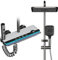 High Pressure Piano Thermostatic 4 Key Shower Mixer with LCD Display, Wall Mount – Bonus Shower Mat Included