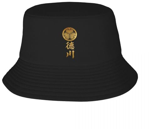 Tokugawa Kamon mit Tokugawa Kanji Fischerhut Angelmützen Sonnencreme Snapback Cap Hut Männliche Damen Doppelseitige Trage Reisegeschenke