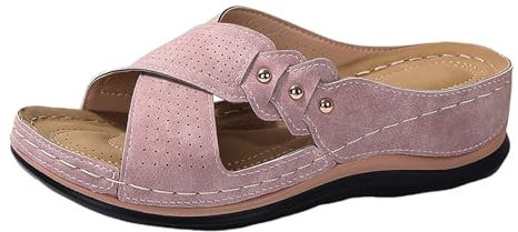 Sandales Orthopédique Femmes, Sandales Femme D'été Confortable Bout Ouvert Plateforme Nu Pieds Pantoufles À La Mode Romain Légers Respirantes Chaussures De Plage Chic Slipper