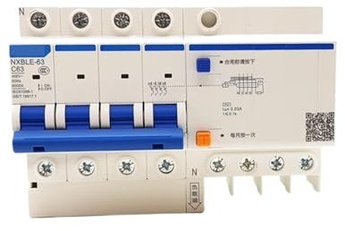 Disjoncteur différentiel NXBLE-32 4P 30mA C10A 16A 20A 25A 32A Remplace le disjoncteur différentiel DZ47LE-32(C10A)