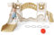 Toboggan pour Enfants, Toboggan indépendant pour Tout-Petits avec Panier de Basket, équipement de Jeu pour Toboggan, toboggans extérieurs pour Enfants (Kaki-7)