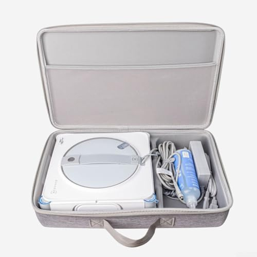 YobiLife EVA-Hartschalenkoffer für Ecovacs für WINBOT W2 SE Fensterreinigungsroboter, graue schützende Tragetasche mit Griff und Reißverschluss, 35 × 26 × 9 cm Zubehör-Organizer