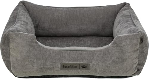 TRIXIE orthopädisches Hundebett Vital Lennox eckig 100 x 70 cm – grau | Orthopädischer Schaumkern für gelenkempfindliche Hunde – für Hunde, sorgfältig verarbeitet für angenehm weichen Schlafkomfort