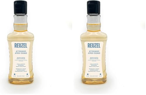 Reuzel Wood & Spice Aftershave – Erfrischendes Aftershave mit warmem, maskulinem Duft, 200ml / 6,76oz (Packung mit 2)
