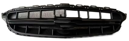 Doppel-Lamellen Grill Für Mercedes C-Klasse W205 C180 C200 C250 C300 C350 C43 2014-2018 Racing Facelift Grille C63S Stil Vorne Stoßstange Center Kühlergrill Streifen(Silber)