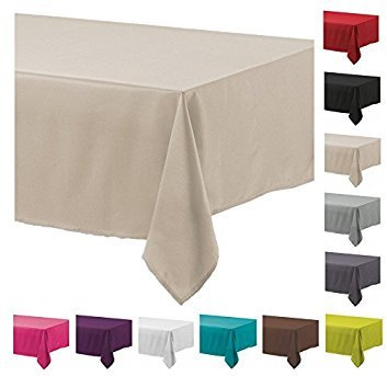HomeDirectIE Extra Large Easy-Care Quality Rectangular Fabric Tablecloth Table Cover 140x240cm 55x94