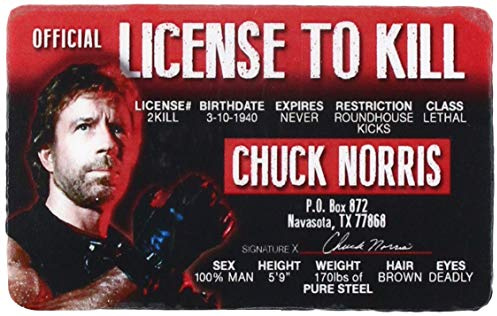 Schilder 4 Fun Chuck Norris 's Lizenz