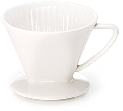 Cha Cult Kaffeefilter Else Keramik, weiß- Größe XL Ø 12,2 cm, H. 10 cm