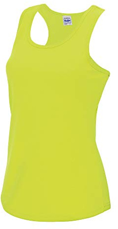 Just Cool Girlie Fit Sports Ladies Vest / Tank Top (XS) (Electric Yellow)