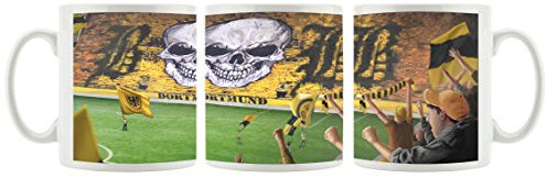 Ultras Dortmund Stadion als Bedruckte Kaffeetasse/Teetasse aus Keramik, 300ml, weiß