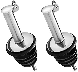 Cilio Ausgießer MEZZO 2er-Set, rostfreier Edelstahl, Flaschen 16–20 mm | Flaschenverschluss, passgenauer Sitz, korrosionsbeständig, tröpfchenfreies Ausgießen, ideale Barausstattung