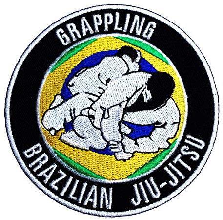 Brazilian Jiu Jitsu Patch Bestickt Eisen/Nähen auf Badge 9 cm BJJ Grappling GI Abzeichen Aufnäher