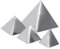 getgastro Pyramidenform aus Edelstahl, hochglänzend, schwere Qualität/Fläche: 4 x 4, 5 x 5, 6 x 6, 8,5 x 8,5 oder 12 x 12 cm | ERK (A1 - Fläche: 4 x 4 cm)