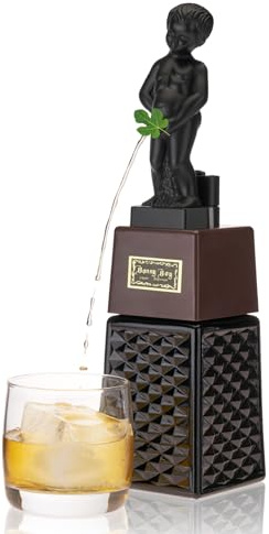 True Bonny Boy Liquor Dispenser, Novelty Drink Dispenser for Whiskey, Bourbon, Vodka, Gin, and Spirits, Fun Bar Cart Accessories for Home Bar, Man Cave, or Liquor Cabinet Decor, 16 oz, Set of 1