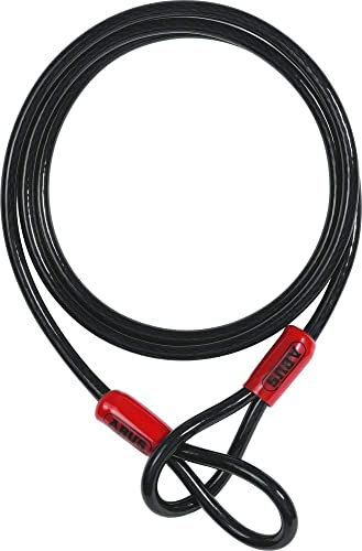 ABUS Schlaufenkabel Cobra 10 - Stahlseil mit Kunststoff ummantelt - Sicherung für Fahrrad- und Motorrad-Zubehör - 1,4 Meter lang, 10 mm stark, Schwarz