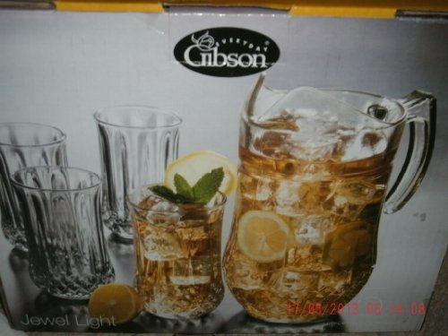 Gibson Jewel Light Tumbler & Pitcher Set in Original Box Gibson Overseas, Inc.