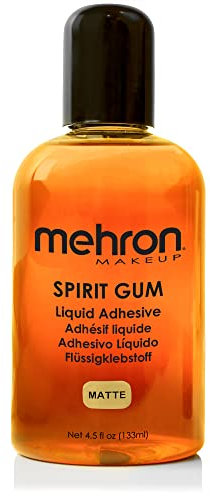 Mehron Make-up Spirit Gum Matte | Spirit Gum Klebstoff | Spezial-Effekte, Cosplay, Halloween, Bühnen-Make-up | Professioneller Kosmetikklebstoff für Gesicht, Haut und Körper (130 ml)