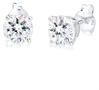 Elli Ohrringe Damen Funkelnd Rund mit Kristallen in 925 Sterling Silber