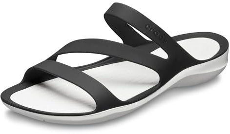 Crocs Swiftwater Sandal W, Sandali Donna, Black White, 36/37 EU