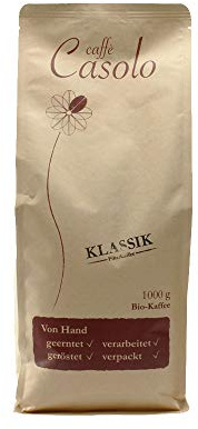 Kaffee Casolo Klassik 500g gemahlen BIO Spezialitätenkaffee in biozertifizierter Qualität/Mischung aus 50% Robusta- und 50% Arabicabohnen