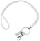 Boshiho PU Leder-Schlüsselband, mit starkem Clip und Schlüsselanhänger für Schlüssel, Ausweiskartenhalter, USB-Stick oder Handy 40,6 cm weiß
