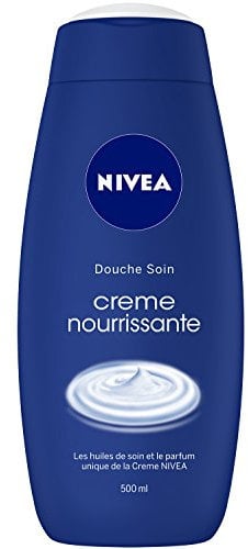 NIVEA Pflege-Duschcreme (1 x 500 ml), angereichert mit Traubenkernöl & Mandel, feuchtigkeitsspendende Körperpflege, die das Mikrobiom für trockene Haut reinigt und stärkt