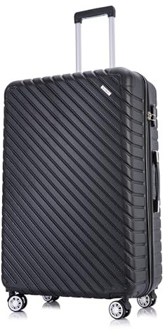 FLYMAX 29 Large Suitcase 4 Wheel Lightweight Luggage Hard Shell Travel Case Hold Check in Fits 23kg - 27kg + 3 Digit Lock Suitcase Large + Telescopic Handle 100 Litre Capacity